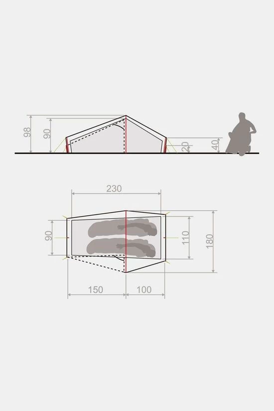 VAUDE Power Lizard Seamless 1-2P Tent 8 VAUDE Power Lizard Seamless 1-2P Tent - Afbeelding 6